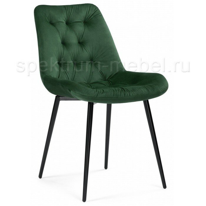 Стул на металлокаркасе Гояр изумрудный / черный глянец Стул на металлокаркасе Гояр изумрудный / черный глянец