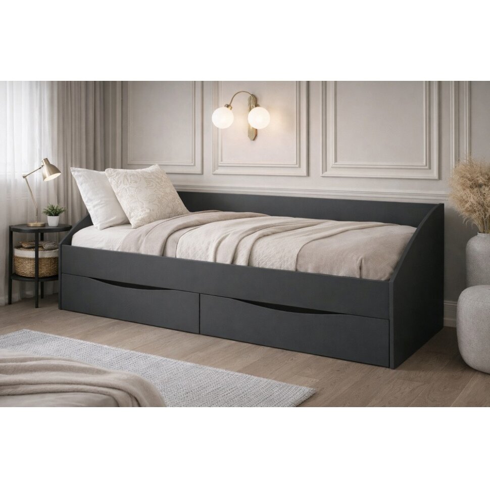 Кровать Эриол 90x200 графит Кровать Эриол 90x200 графит