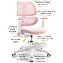 Детское кресло Mealux Dream Air  Y-607  KP - обивка розовая однотонная  одна коробка