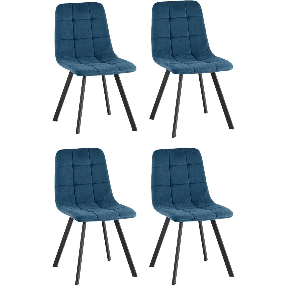 Стул Одди Original Square велюр синий (набор 4 шт) Стул Одди Original Square велюр синий (набор 4 шт)