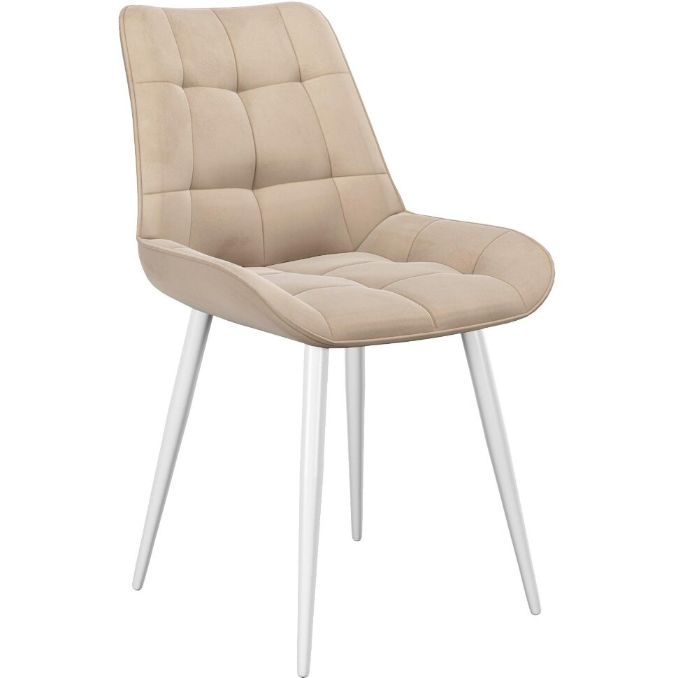 Стул DikLine 206М B03 BEIGE, ножки белые Стул DikLine 206М B03 BEIGE, ножки белые
