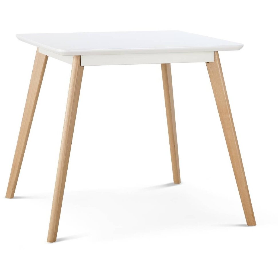 Стол обеденный Stool Group Jerry 80*80, белый столешница МДФ ножки массив дерева Стол обеденный Stool Group Jerry 80*80, белый столешница МДФ ножки массив дерева