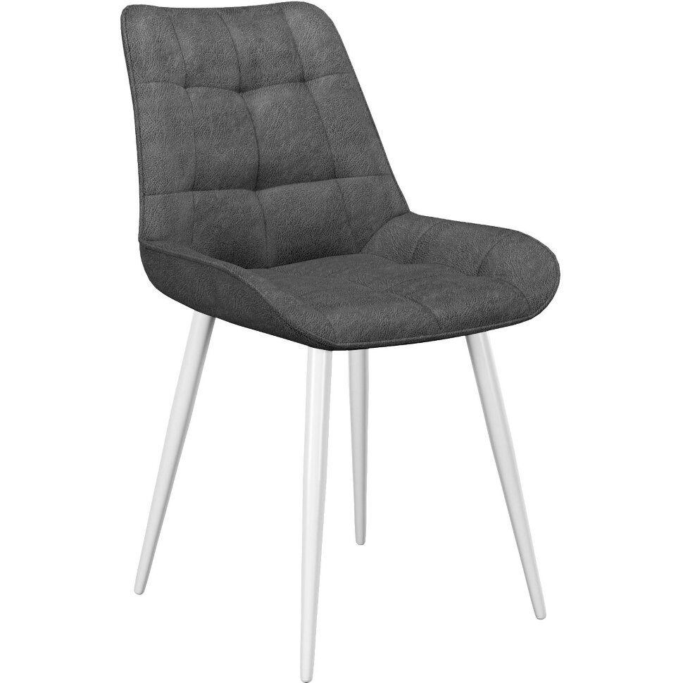 Стул DikLine 206М PRADO5 GREY, ножки белые Стул DikLine 206М PRADO5 GREY, ножки белые