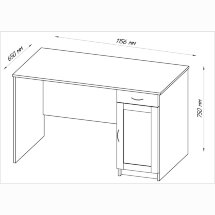 Стол письменный однотумбовый, с одним ящиком КАСТОР
