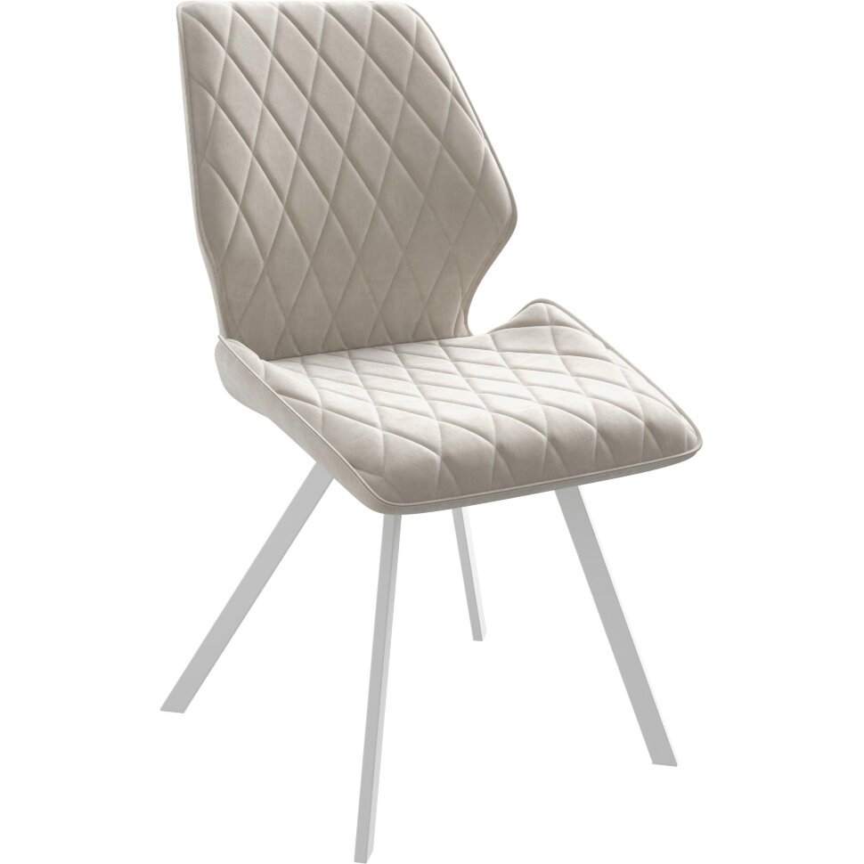 Стул DikLine 243PRO поворотный B03 BEIGE, ножки белые Стул DikLine 243PRO поворотный B03 BEIGE, ножки белые