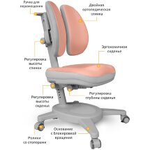 Кресло Mealux Onyx Duo  Y-115  PG - обивка персиковая однотонная  одна коробка