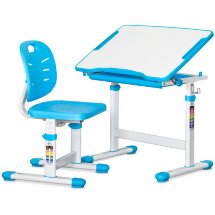 Комплект ErgoKids  стол стул  Evo-06 Ergo Blue  арт. Evo-06 Ergo BL  - столешница белая / цвет пластика голубой  коробок-1 шт.