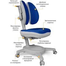 Кресло Mealux Onyx Duo  Y-115  DBG  - обивка однотонная темно-синяя  одна коробка