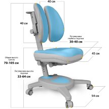 Кресло Mealux Onyx Duo  Y-115  BLG - обивка голубая однотонная с серой каймой  одна коробка