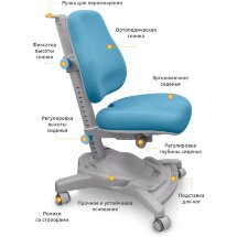 Кресло Mealux Onyx Mobi  Y-418  KBL обивка голубая однотонная  одна коробка