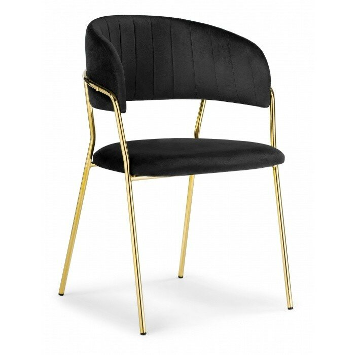 Стул на металлокаркасе Kamelia black / gold Стул на металлокаркасе Kamelia black / gold