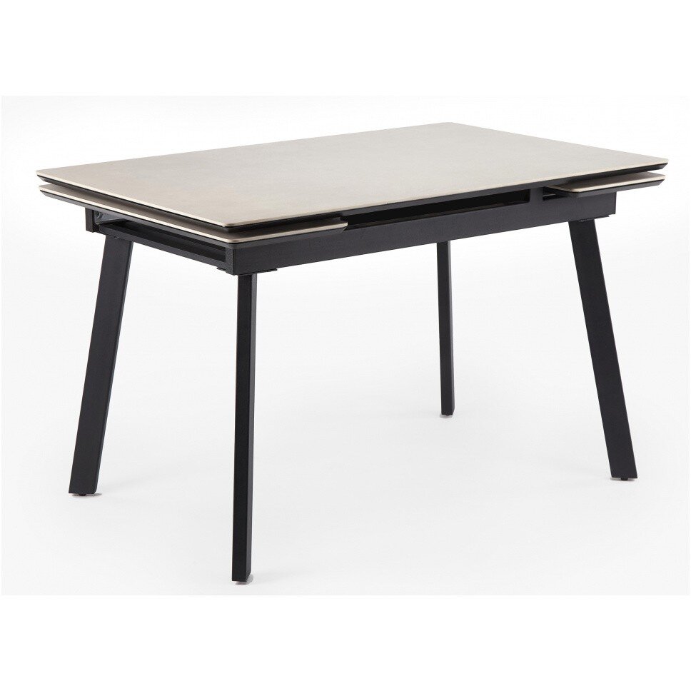 Керамический стол Норман 120(180)х80 carmen light grey / черный Керамический стол Норман 120(180)х80 carmen light grey / черный