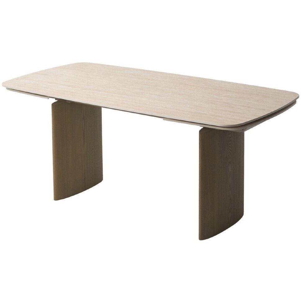 Стол КАЛВИН (CALVIN) 180 цвет ТРАВЕРТИН (MATTE ROME TRAVERTINE SOLID CERAMIC) / СЕРЫЙ ДУБ, ®DISAUR Стол КАЛВИН (CALVIN) 180 цвет ТРАВЕРТИН (MATTE ROME TRAVERTINE SOLID CERAMIC) / СЕРЫЙ ДУБ, ®DISAUR