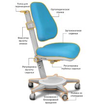 Кресло Mealux Cambridge  Y-410  KBL обивка голубая однотонная  одна коробка