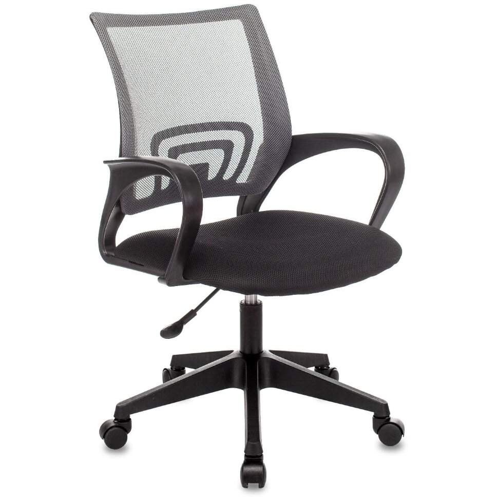 TopChairs ST-Basic офисное сетка/ткань темно-серый крестовина пластик механизм Пиастра TopChairs ST-Basic офисное сетка/ткань темно-серый крестовина пластик механизм Пиастра