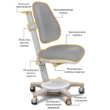 Кресло Mealux Cambridge  Y-410  G обивка серая однотонная  одна коробка