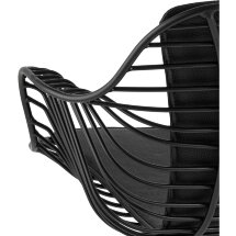 Кресло Thomas черное с черной подушкой
