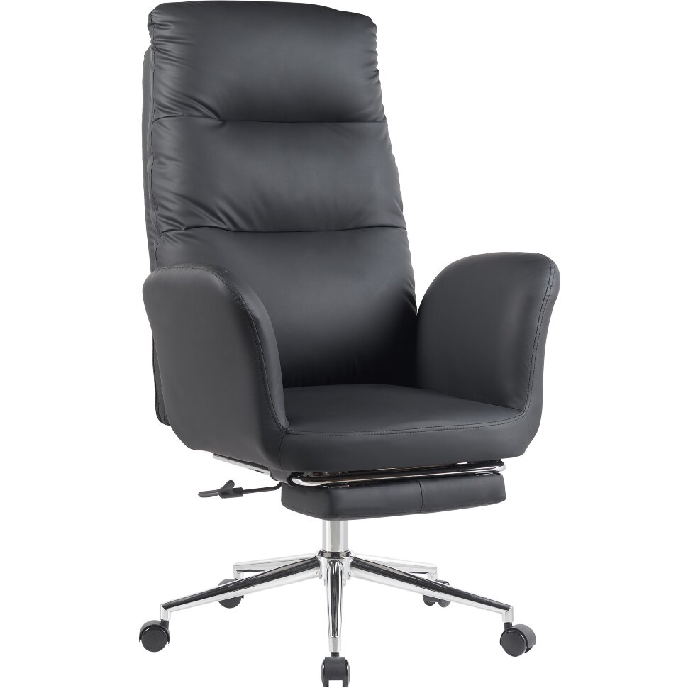 Кресло руководителя TopChairs Solid NC с оттоманкой черный Кресло руководителя TopChairs Solid NC с оттоманкой черный