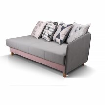 Санг диван прямой серый с розовым