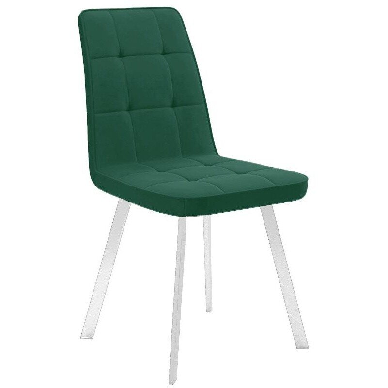 Стул DikLine 207 В10 GREEN, ножки белые Стул DikLine 207 В10 GREEN, ножки белые