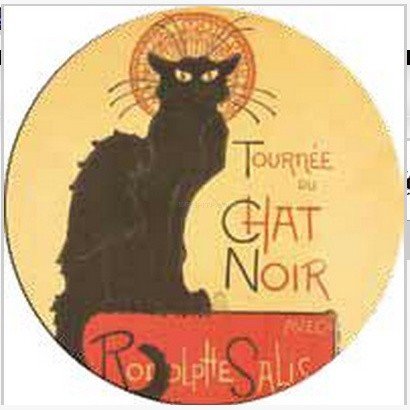 Круглая столешница Werzalit (90 см) Chat Noir печать Черный Круглая столешница Werzalit (90 см) Chat Noir печать Черный