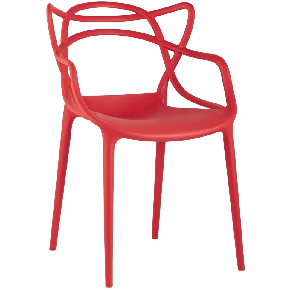Стул пластиковый Stool Group Masters (Мастерс) красный с декорированной спинкой ножки пластик Стул пластиковый Stool Group Masters (Мастерс) красный с декорированной спинкой ножки пластик