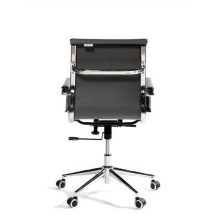 Кресло офисное / Техно LB / хром / серая экокожа