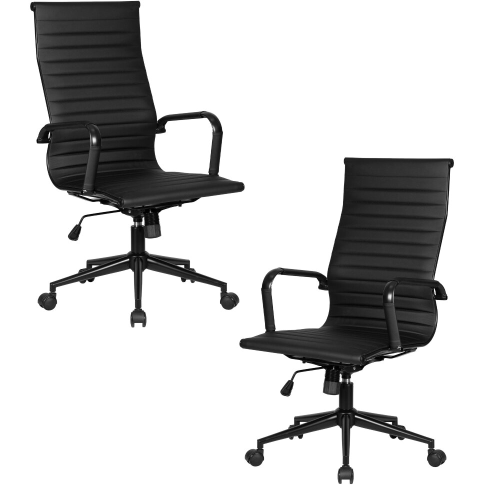 Набор 2 шт Офисное кресло для руководителей DOBRIN CLARK SIMPLE BLACK, чёрный Набор 2 шт Офисное кресло для руководителей DOBRIN CLARK SIMPLE BLACK, чёрный