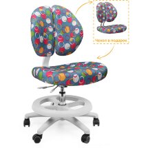 Кресло Mealux Duo-Kid Small  Y-616  B  обивка синяя с кольцами  короткий газ.лифт   две коробки