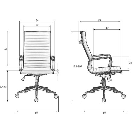 Офисное кресло для руководителей DOBRIN CLARK SIMPLE, белый 