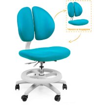 Кресло Mealux Duo-Kid Small  Y-616  KBL  обивка голубая однотонная  короткий газ.лифт   две коробки