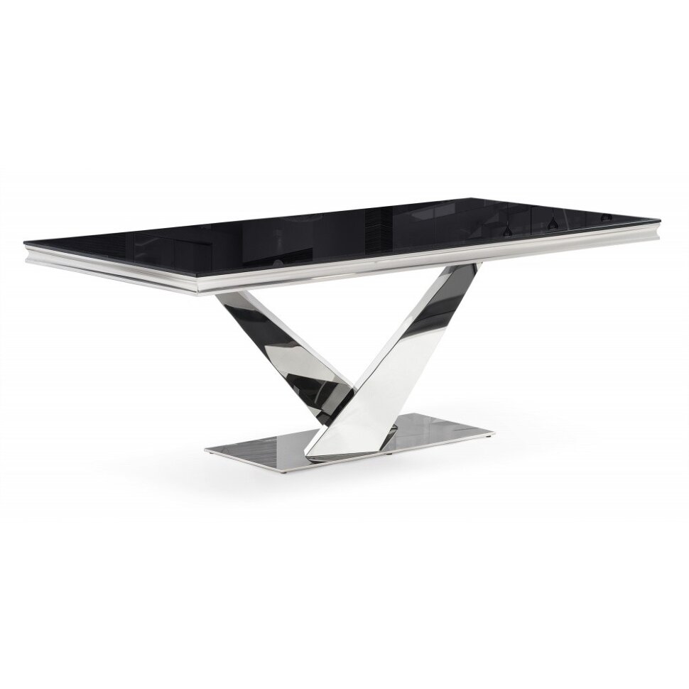Стол стеклянный Levon 200x100x75 black Стол стеклянный Levon 200x100x75 black