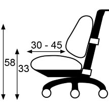 Кресло ErgoKids Match  Y-528  SB / Grey base - основание серое / обивка синяя однотонная  одна коробка