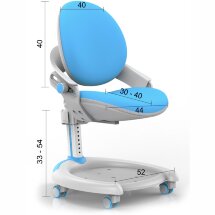 Кресло Mealux ZMAX-15 Plus  Y-710  BL белый металл / обивка голубая однотонная  одна коробка