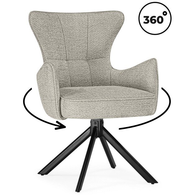 Стул на металлокаркасе Atlanta beige / black крутящийся Стул на металлокаркасе Atlanta beige / black крутящийся