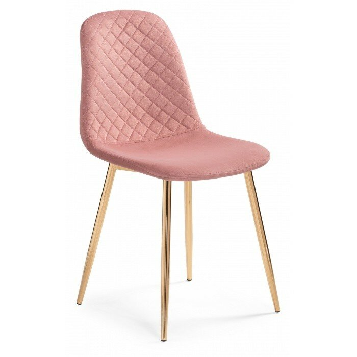 Стул на металлокаркасе Dabl pink / gold 