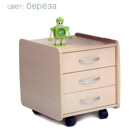 Тумба Астек 3 ящика береза Береза Тумба Астек 3 ящика береза Береза
