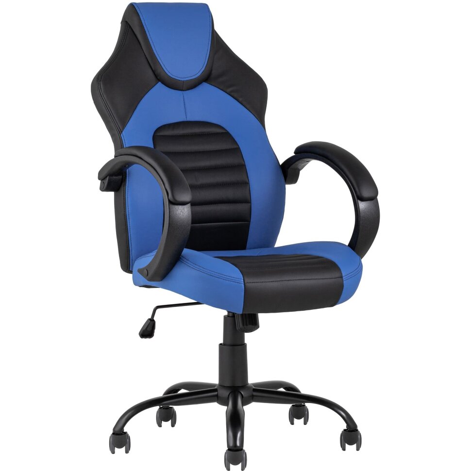 Кресло игровое TopChairs Racer Midi черно-синее Кресло игровое TopChairs Racer Midi черно-синее