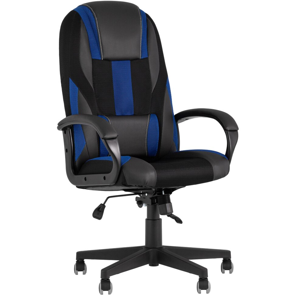 Геймерское кресло TopChairs TopChairs ST-CYBER 9 черный/синий текстиль/эко.кожа крестовина пластик Геймерское кресло TopChairs TopChairs ST-CYBER 9 черный/синий текстиль/эко.кожа крестовина пластик