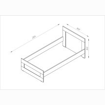 Кровать одноместная с ортопедическим основанием 80х200. Возможна докомплектация выкатными ящиками для хранения 60х60 и 140х60 СИРИУС