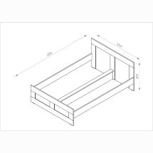 Кровать с ортопедическим основанием 120х200. Возможна докомплектация выкатными ящиками для хранения 60х60 и 140х60 СИРИУС