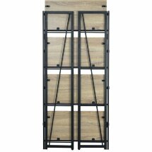 Стеллаж на металлокаркасе BRABIX &quot;LOFT SH-001&quot;, 600х300х1250 мм, складной, цвет дуб натуральный, 641230